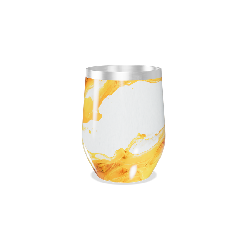 Copo Térmico Slim - Estampa Marmorizada Laranja