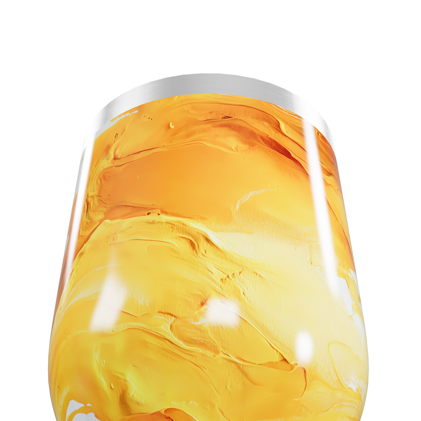 Copo Térmico Slim - Estampa Marmorizada Laranja