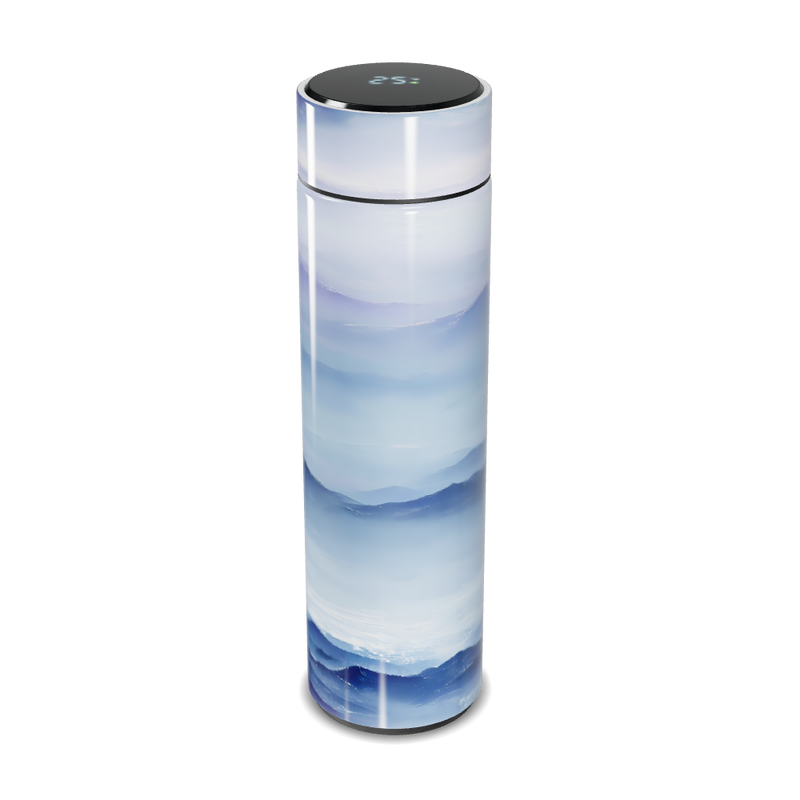 Garrafa Térmica Touch - Azul com Estampa Paisagem