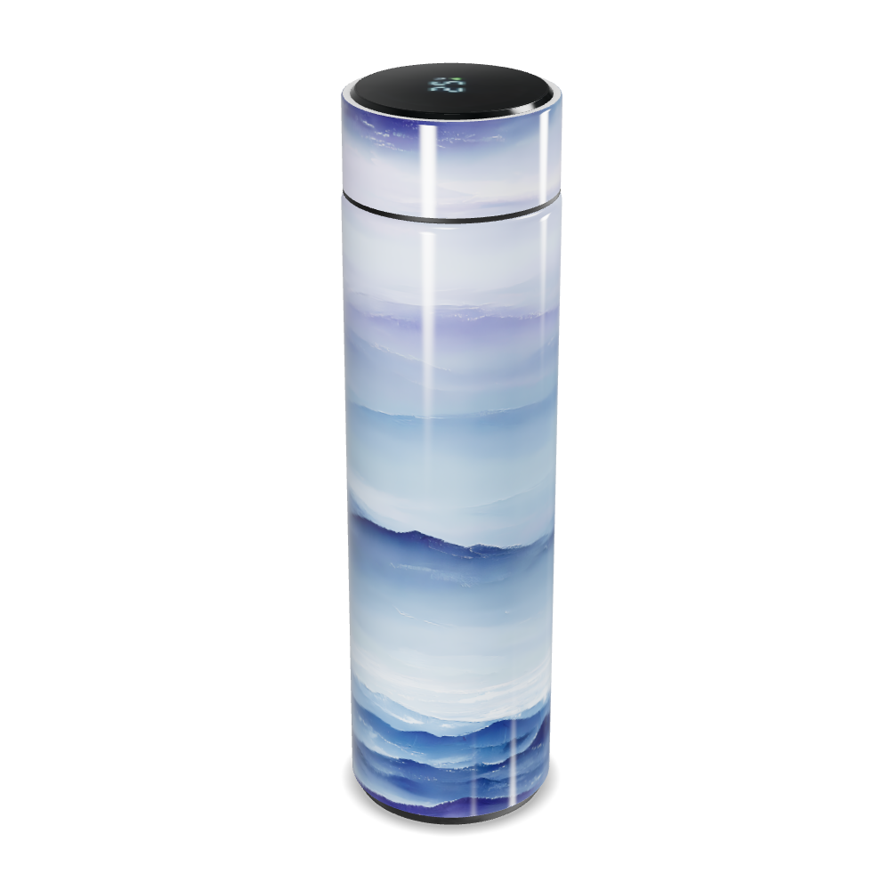 Garrafa Térmica Touch - Azul com Estampa Paisagem