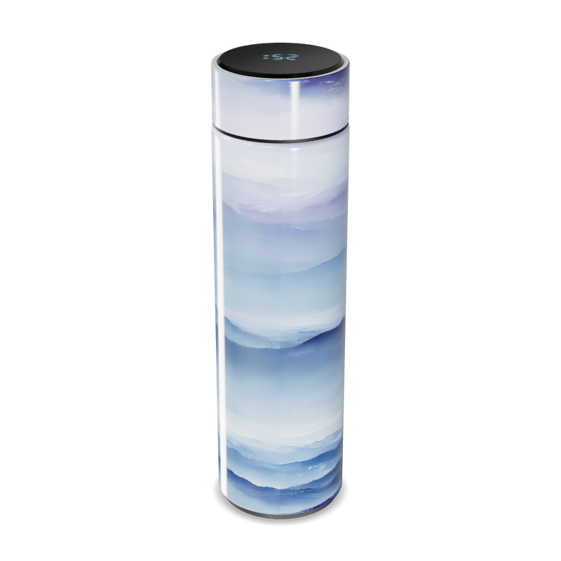 Garrafa Térmica Touch - Azul com Estampa Paisagem