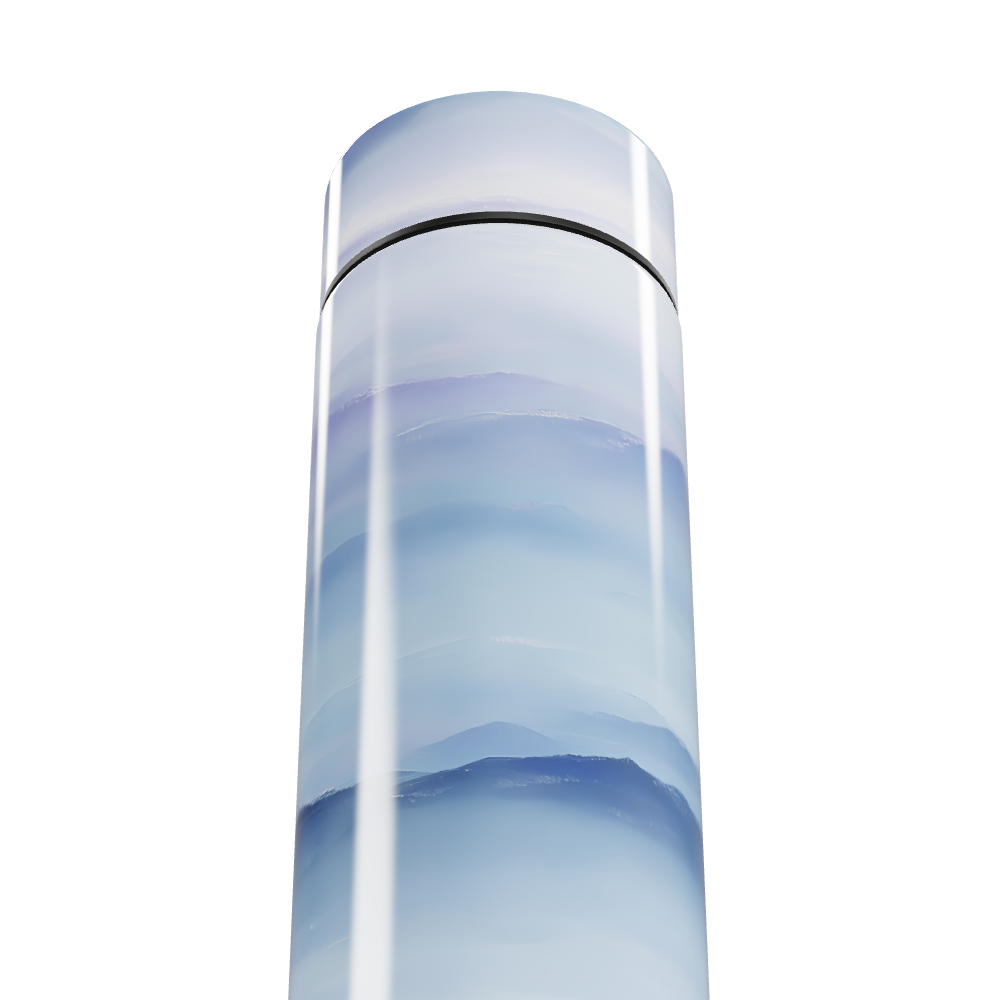 Garrafa Térmica Touch - Azul com Estampa Paisagem