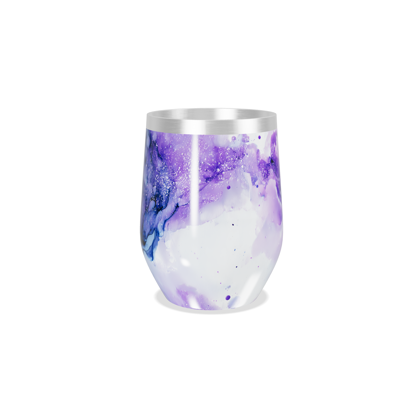 Copo Térmico Slim - Roxo Mármore Inox