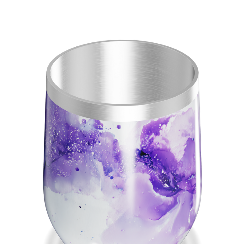 Copo Térmico Slim - Roxo Mármore Inox