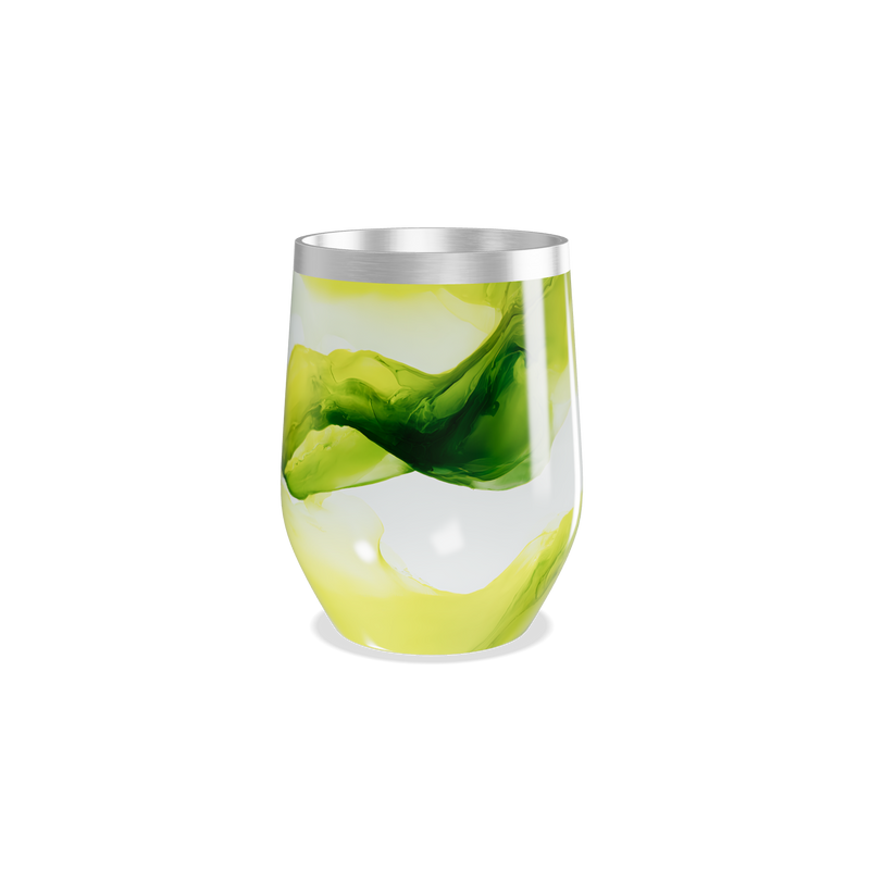 Copo Térmico Slim - Verde Abstrato Aço Inox