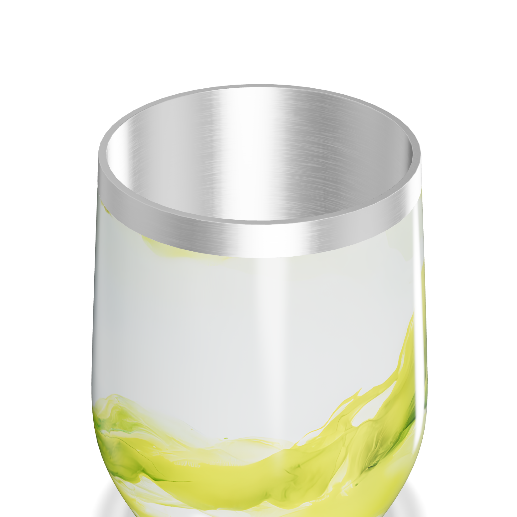 Copo Térmico Slim - Verde Abstrato Aço Inox