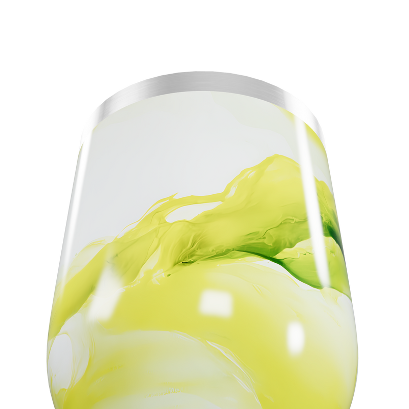 Copo Térmico Slim - Verde Abstrato Aço Inox