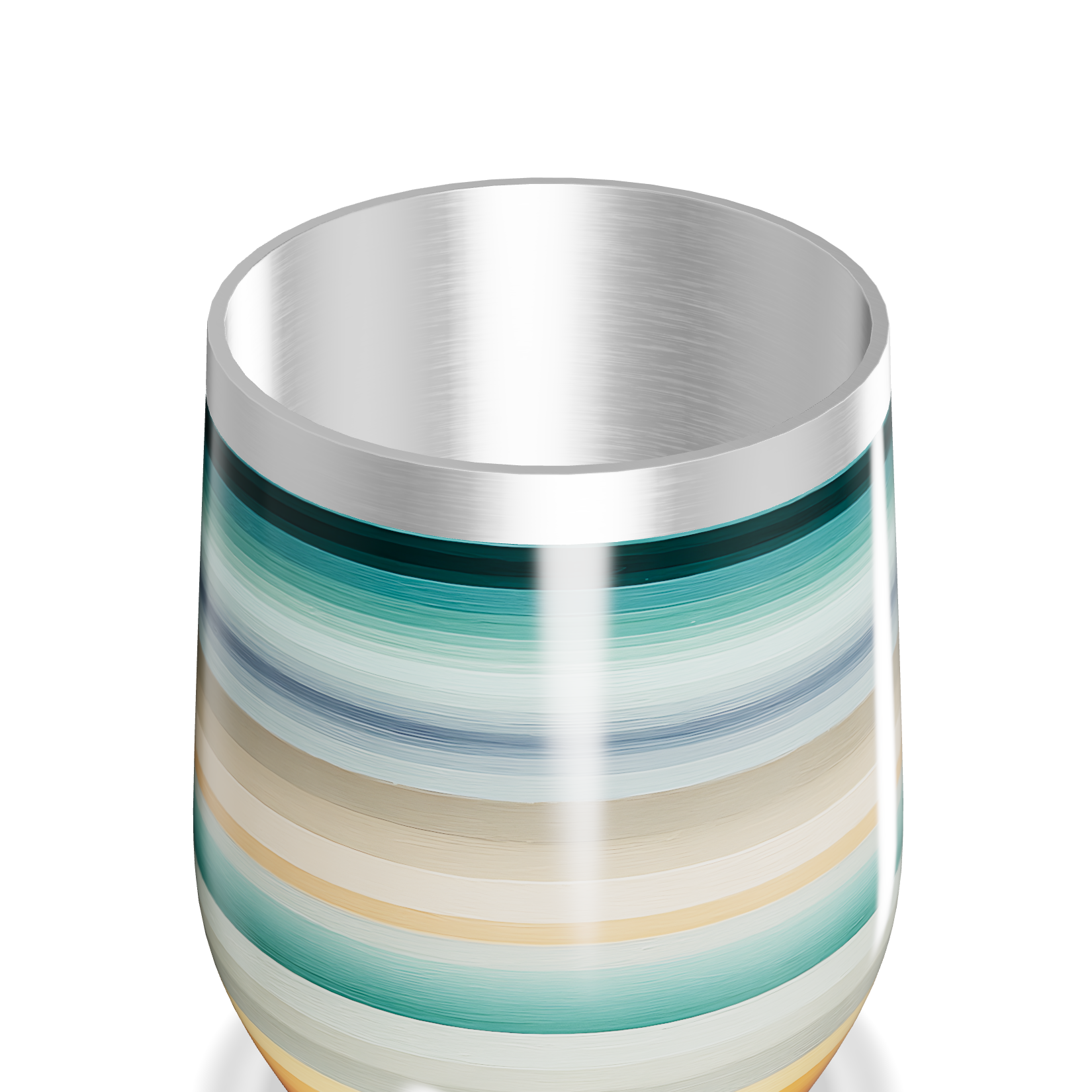 Copo Térmico Slim - Listras Coloridas Inox