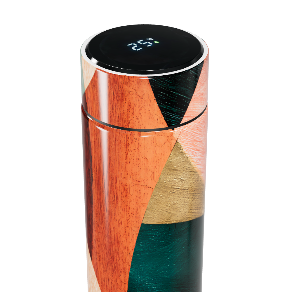 Garrafa Térmica Touch - Design Colorido Abstrato