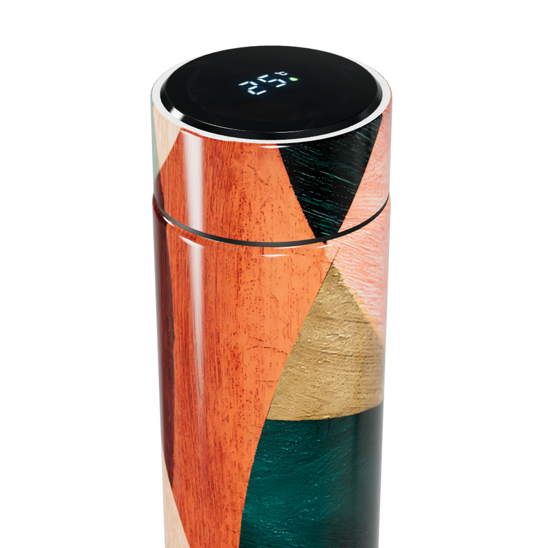 Garrafa Térmica Touch - Design Colorido Abstrato