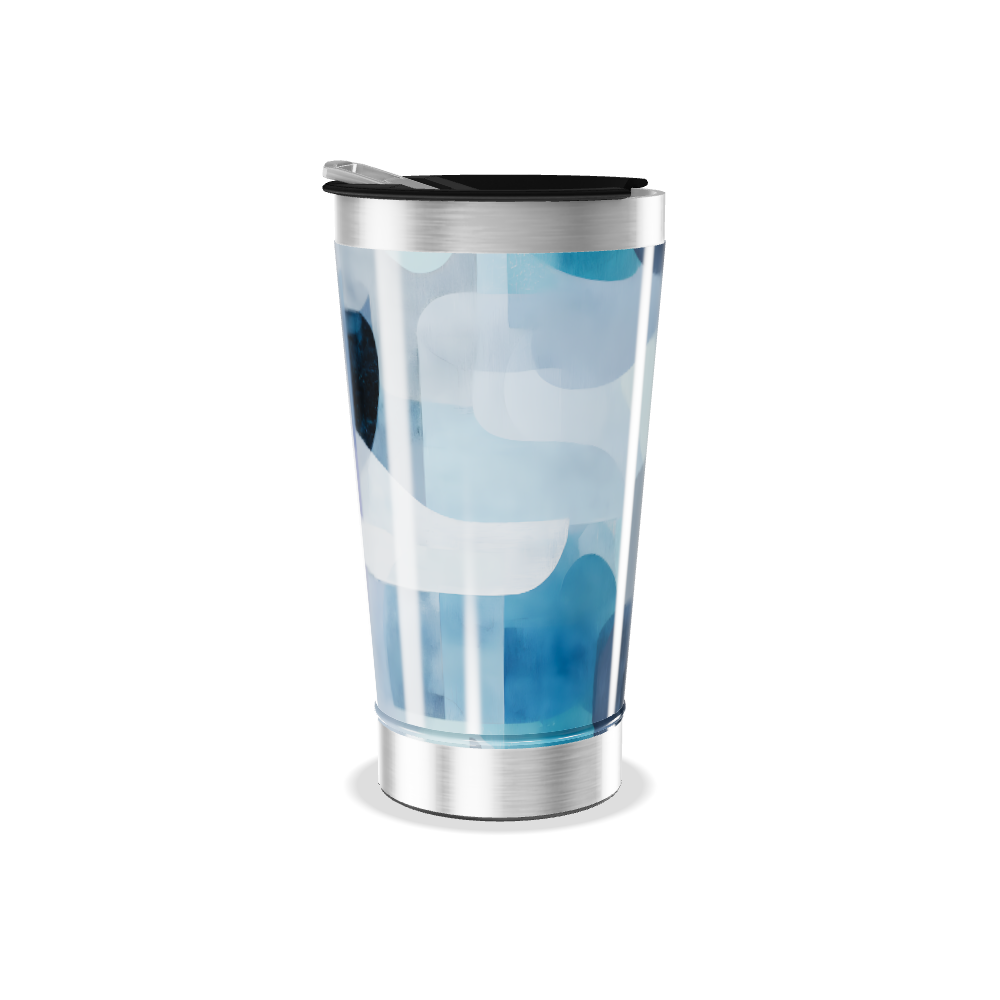 Copo Térmico - Estampa Azul Geométrica