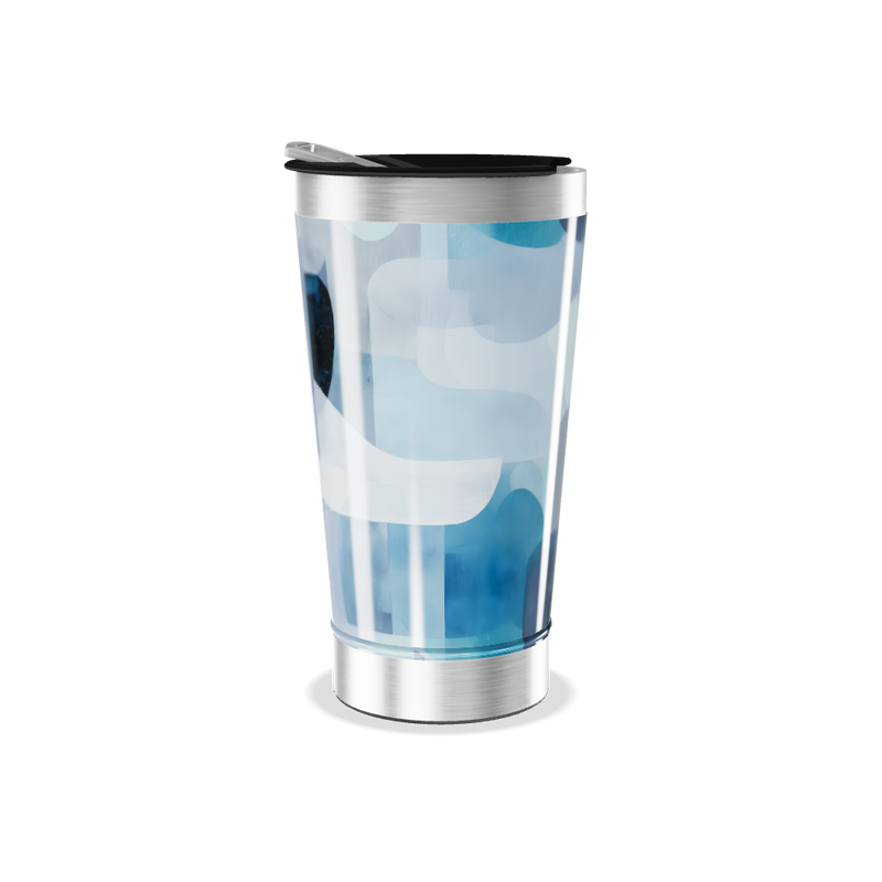 Copo Térmico - Estampa Azul Geométrica