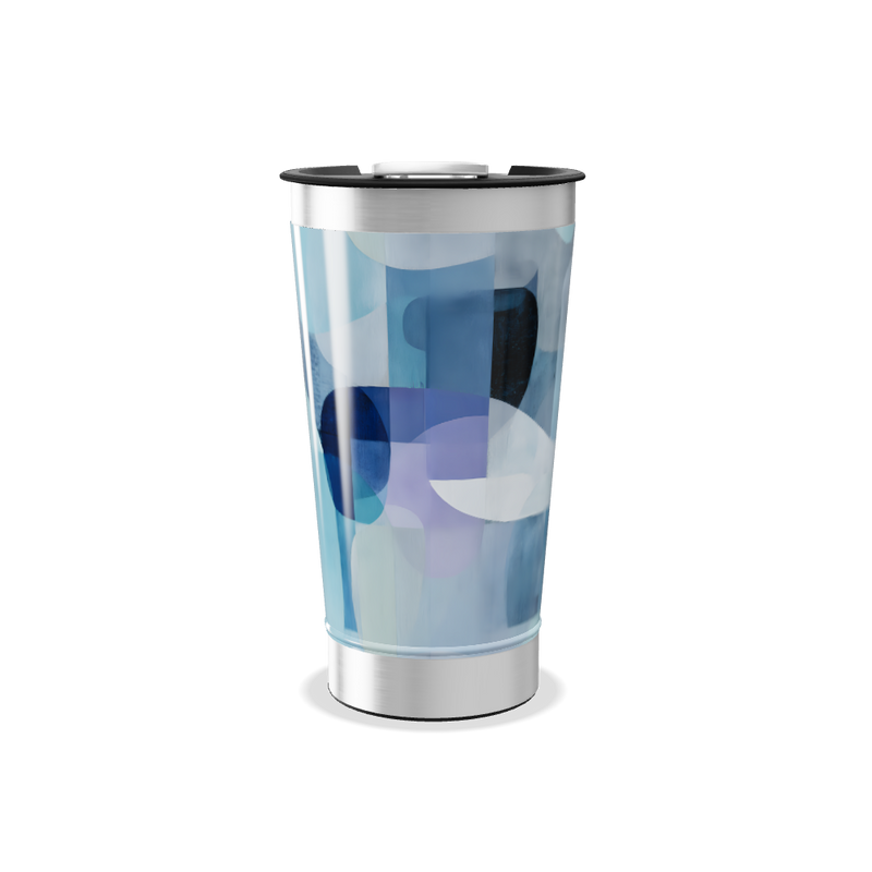 Copo Térmico - Estampa Azul Geométrica