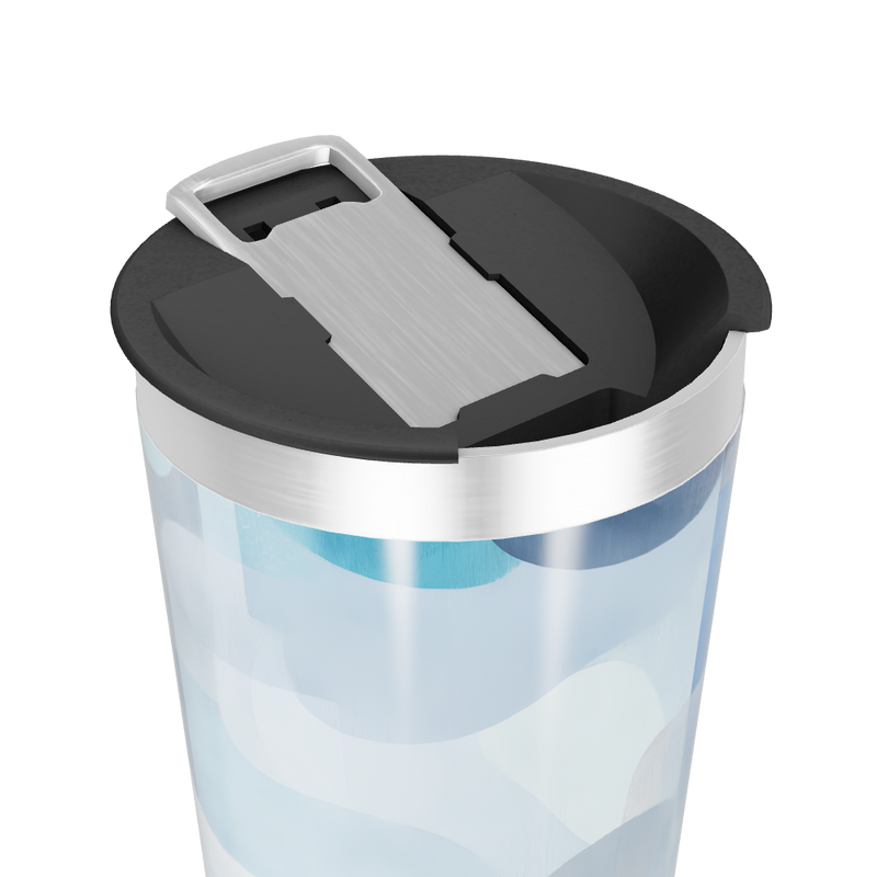 Copo Térmico - Estampa Azul Geométrica