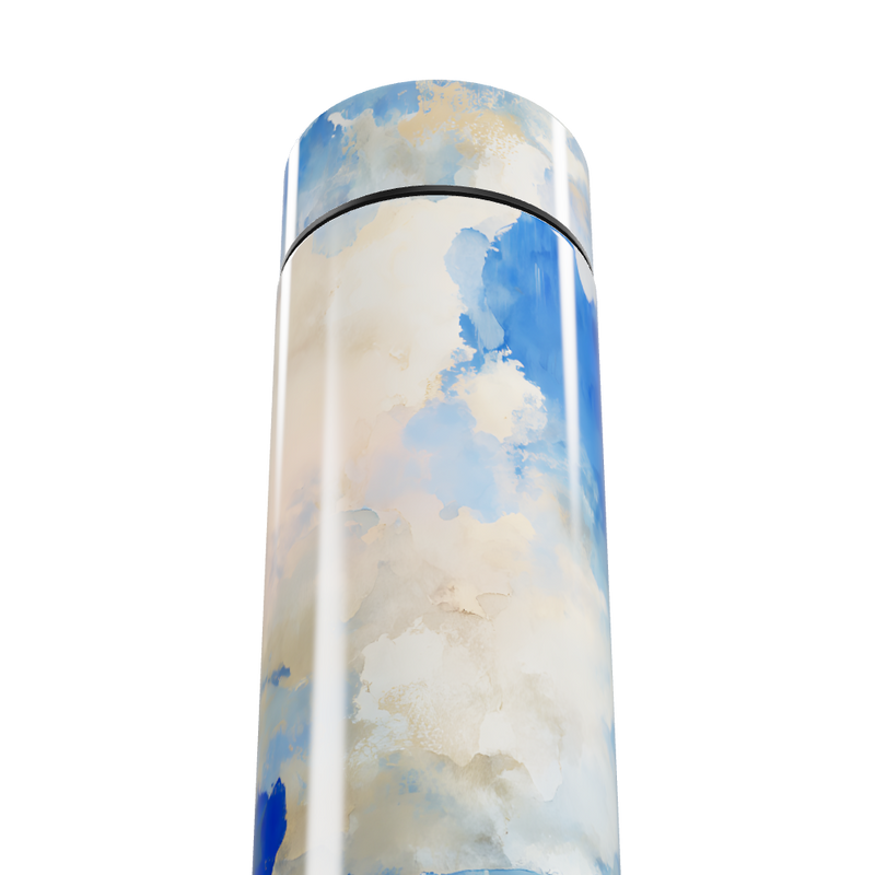 Garrafa Térmica Touch - Azul com Estampa Artística