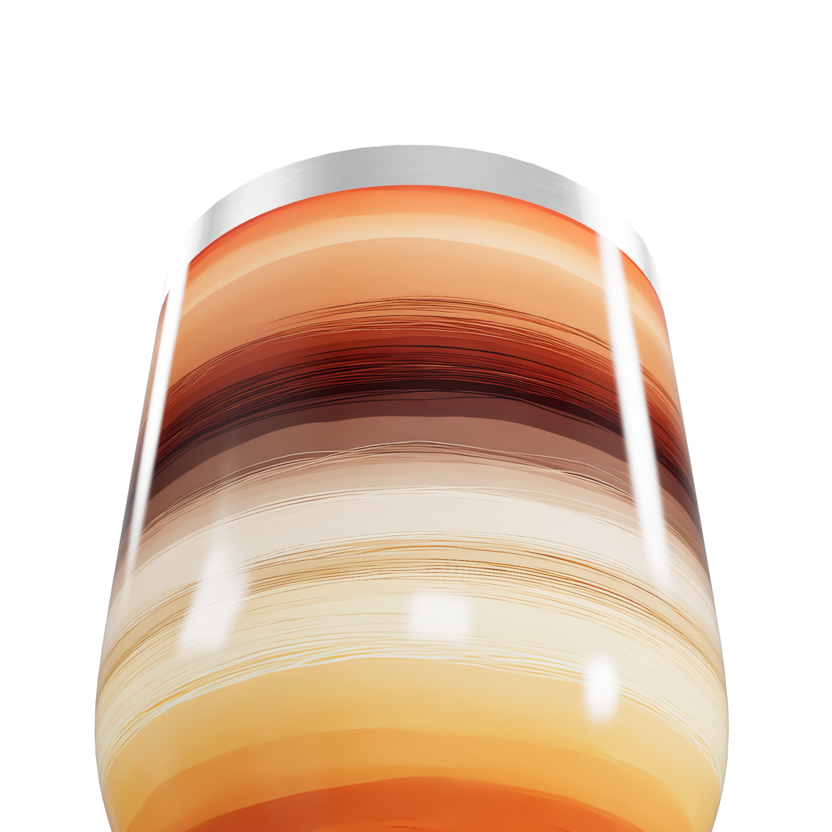 Copo Térmico Slim - Listras Coloridas Aço