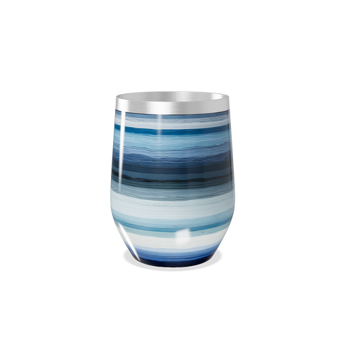 Copo Térmico Slim - Listras Azul Inox