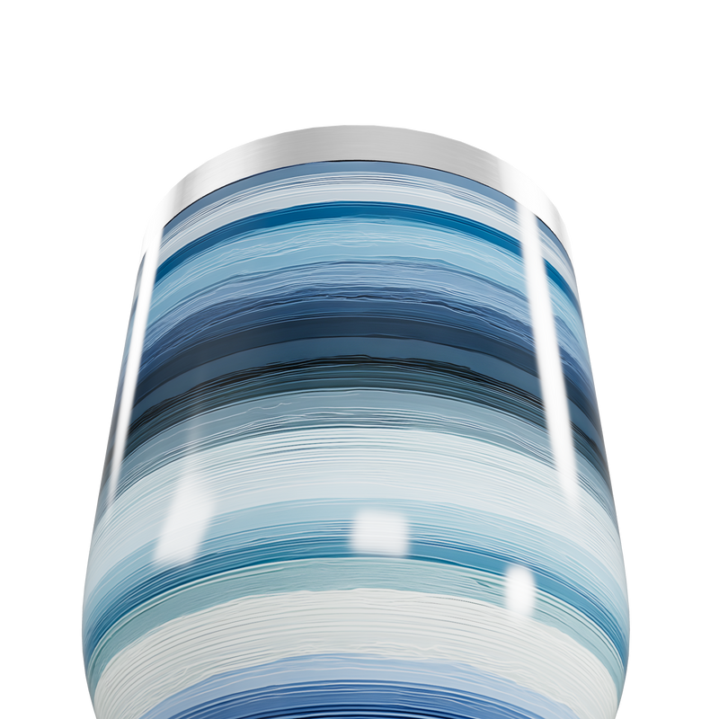 Copo Térmico Slim - Listras Azul Inox