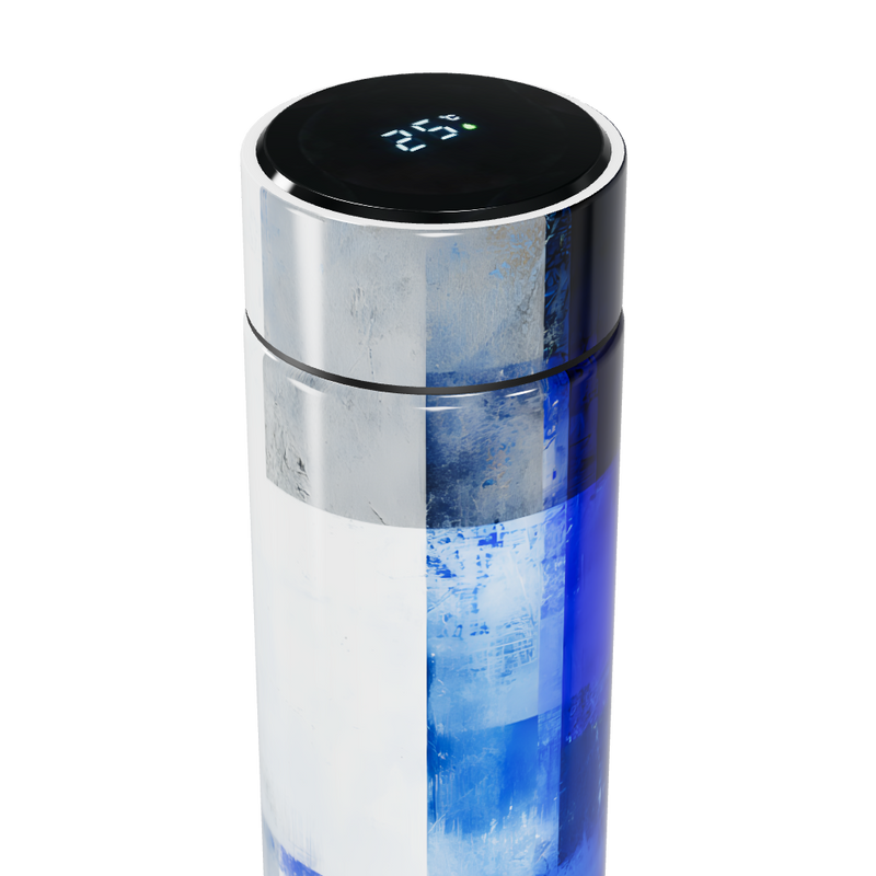 Garrafa Térmica Touch Azul Estampada