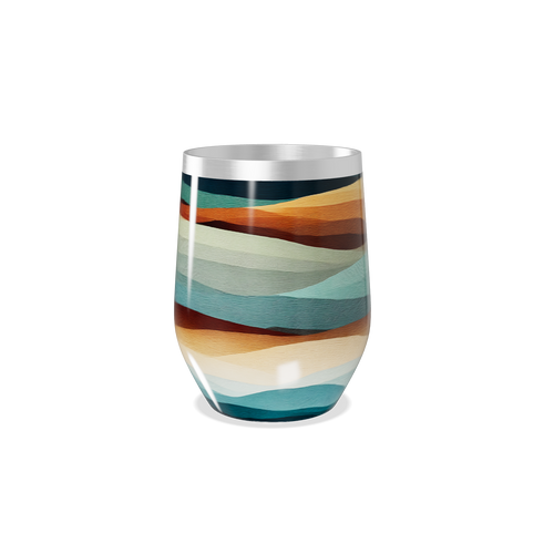 Copo Térmico Slim - Listras Coloridas Aço Inox