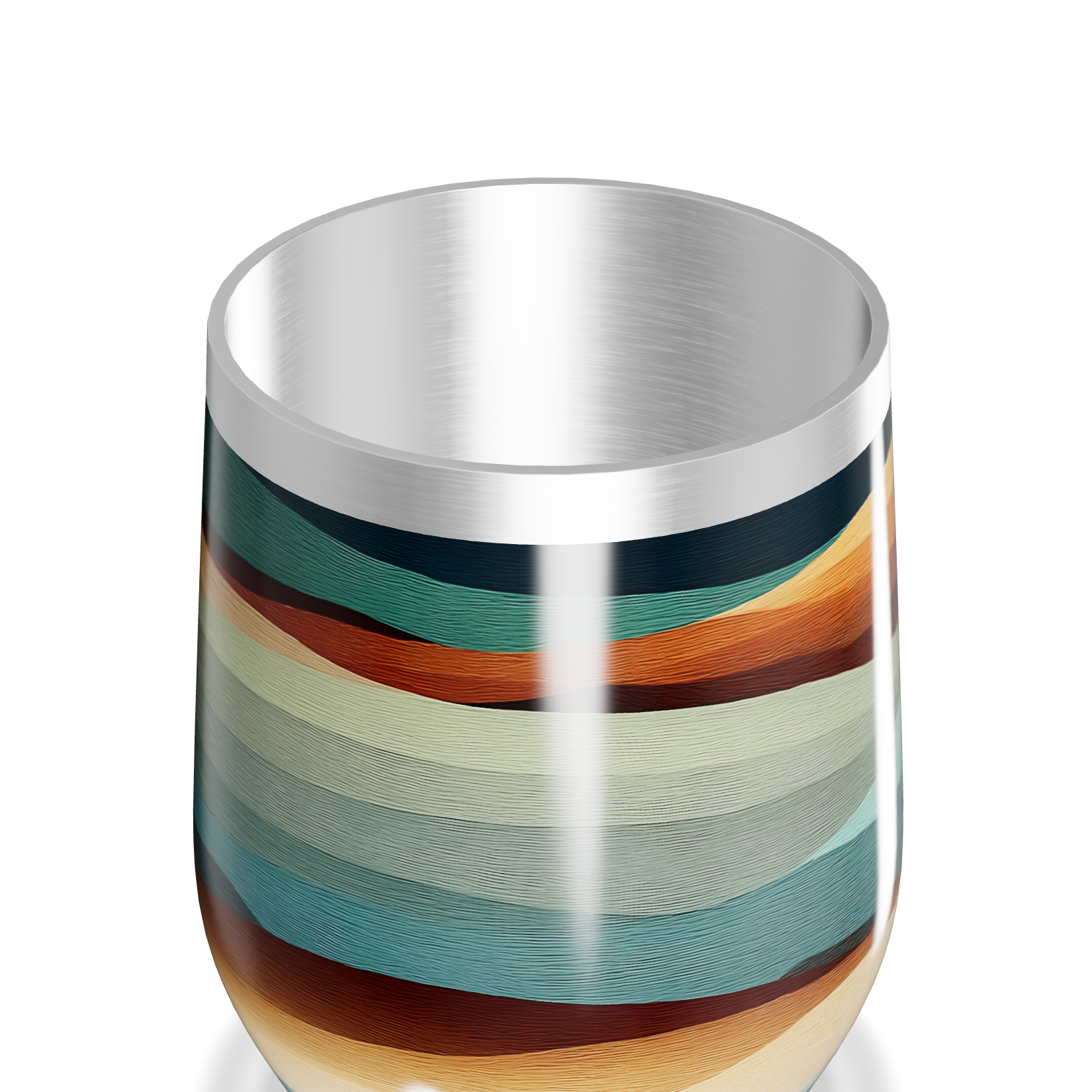 Copo Térmico Slim - Listras Coloridas Aço Inox