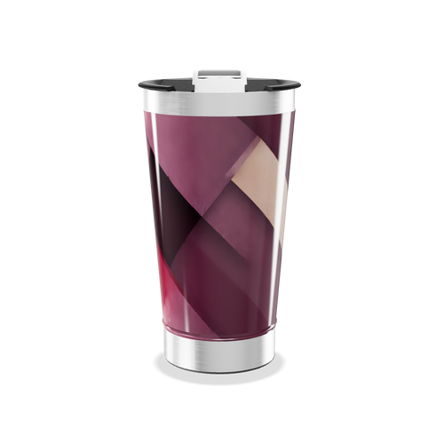 Copo Térmico - Estampa Geométrica Roxa