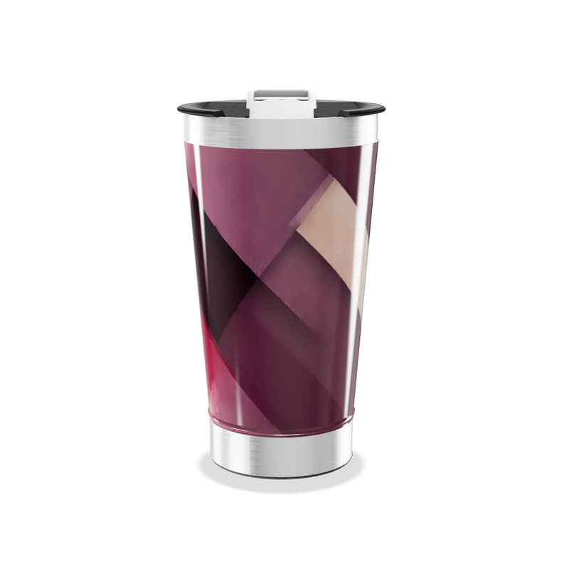 Copo Térmico - Estampa Geométrica Roxa