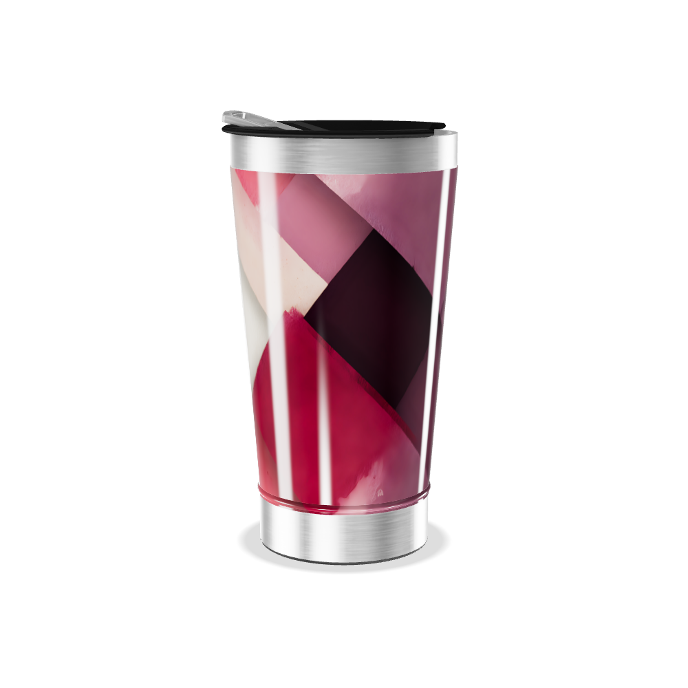 Copo Térmico - Estampa Geométrica Roxa