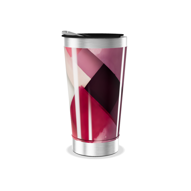 Copo Térmico - Estampa Geométrica Roxa