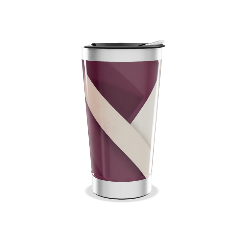 Copo Térmico - Estampa Geométrica Roxa