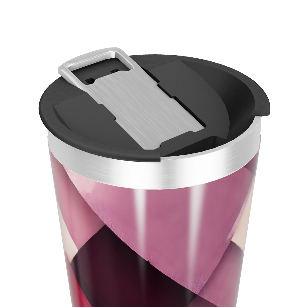 Copo Térmico - Estampa Geométrica Roxa