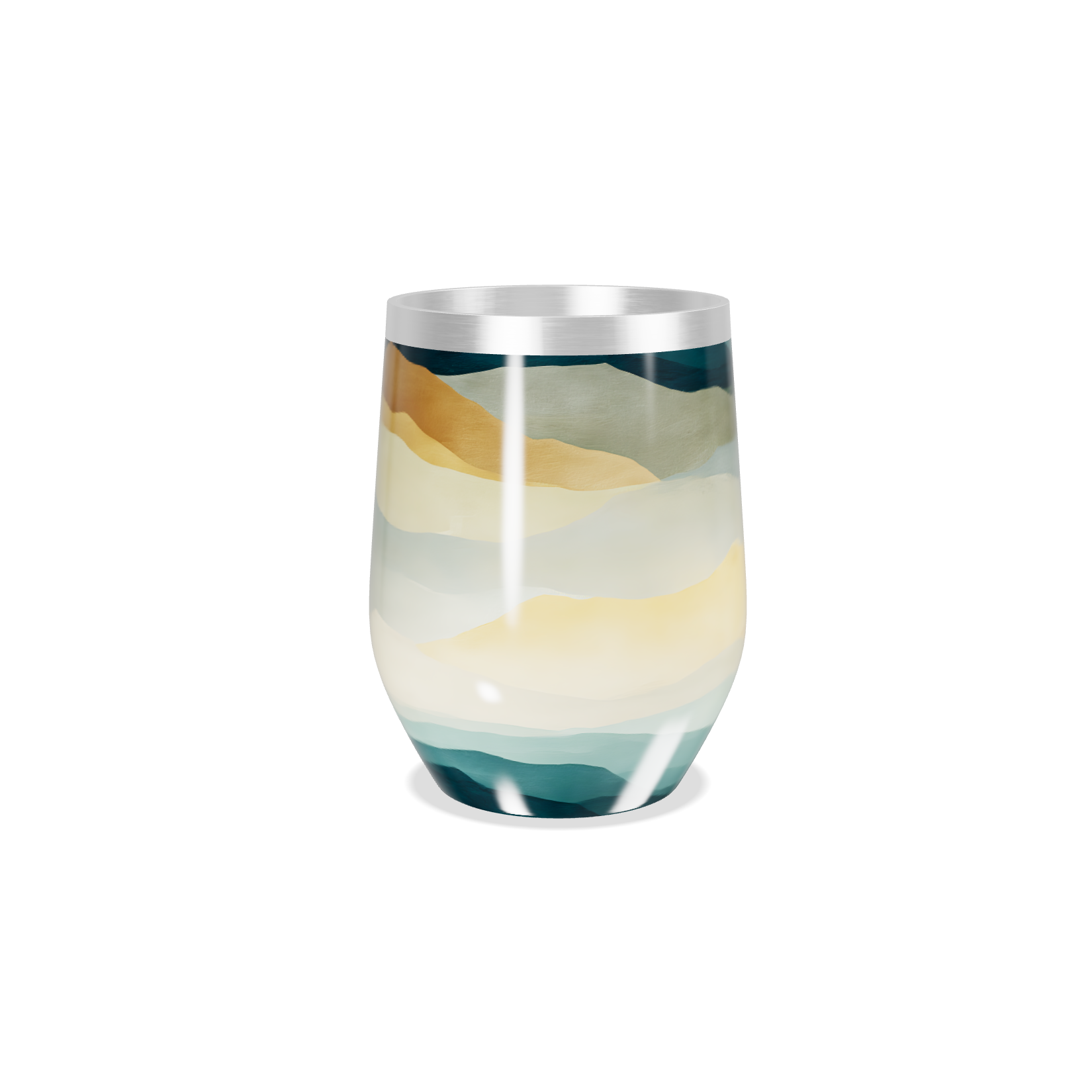 Copo Térmico Slim - Ondas Coloridas Inox