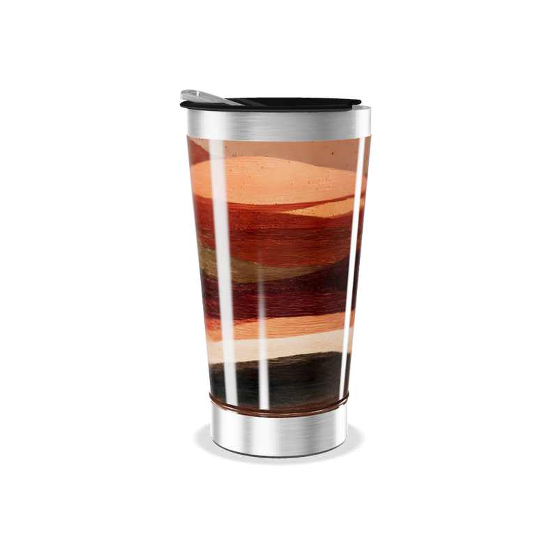 Copo Térmico - Metálico com Design Abstrato