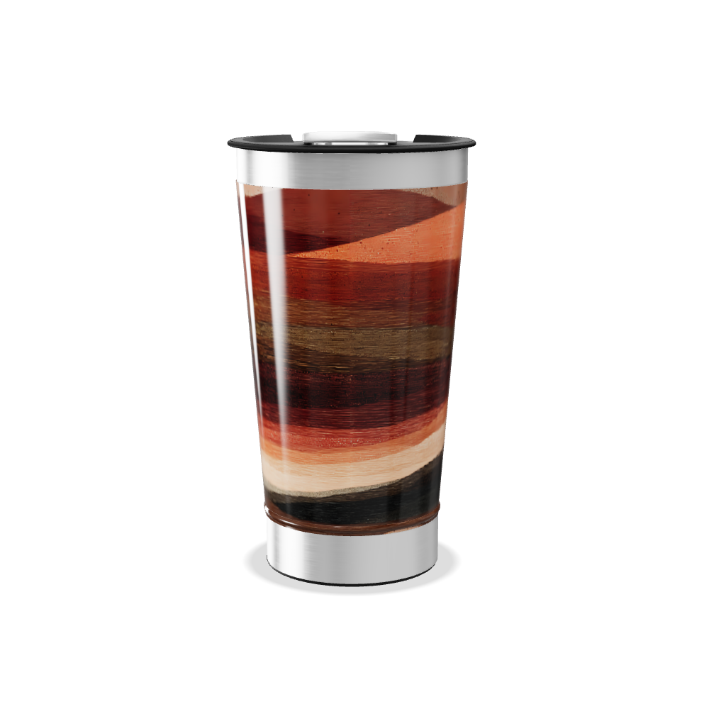 Copo Térmico - Metálico com Design Abstrato