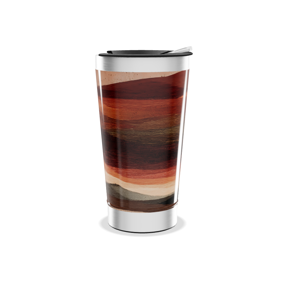 Copo Térmico - Metálico com Design Abstrato