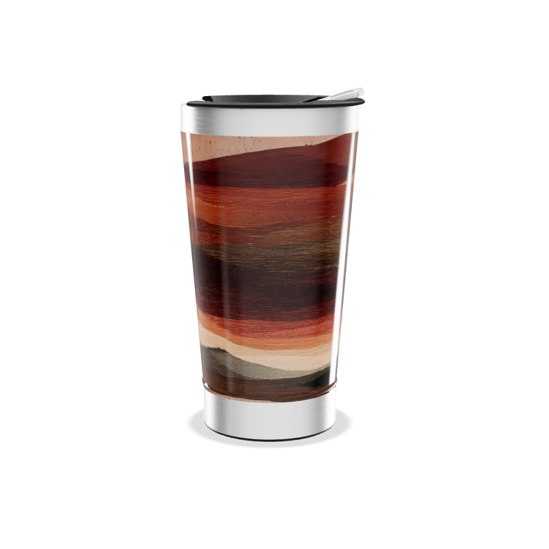 Copo Térmico - Metálico com Design Abstrato