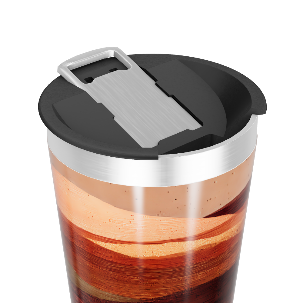 Copo Térmico - Metálico com Design Abstrato