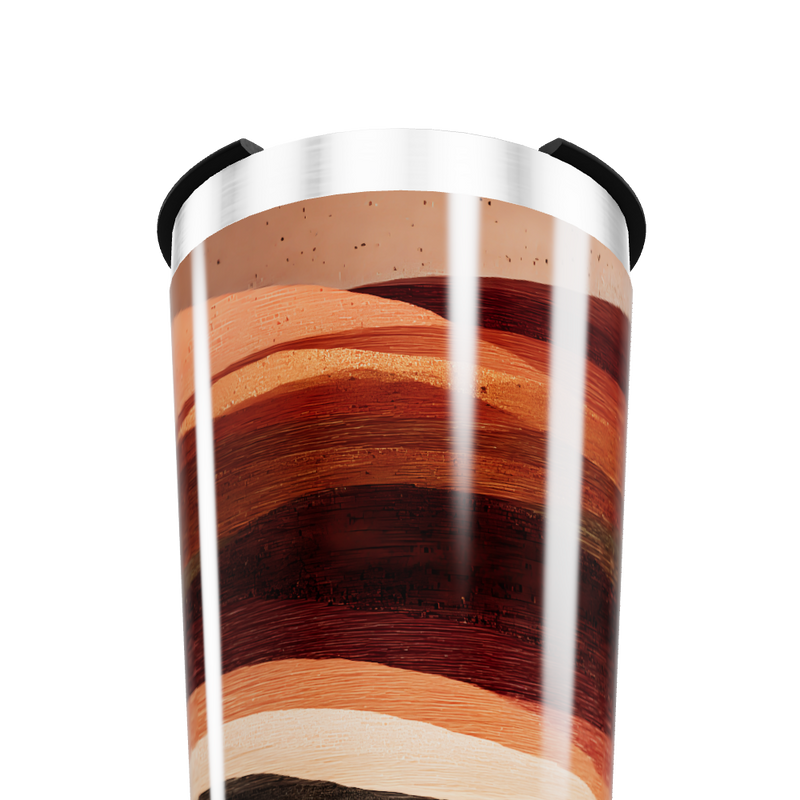 Copo Térmico - Metálico com Design Abstrato