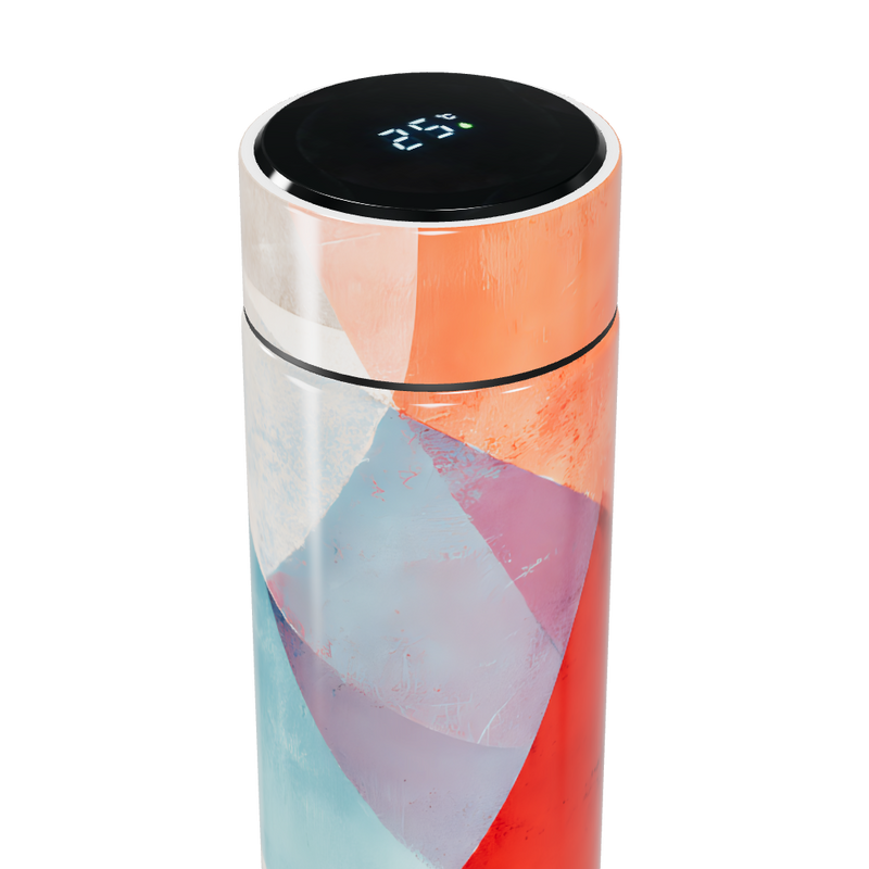 Garrafa Térmica Touch - Estampa Colorida Abstrata