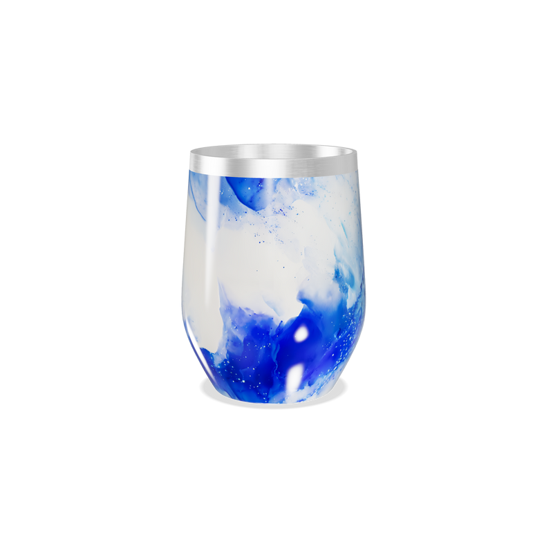 Copo Térmico Slim - Azul Marmorizado Inox