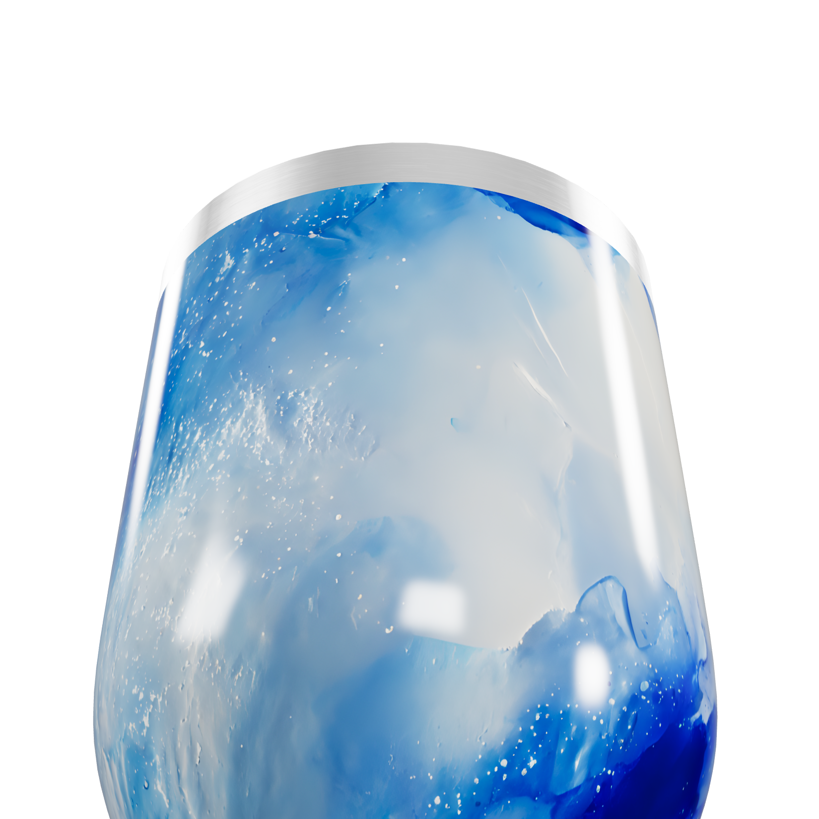 Copo Térmico Slim - Azul Marmorizado Inox