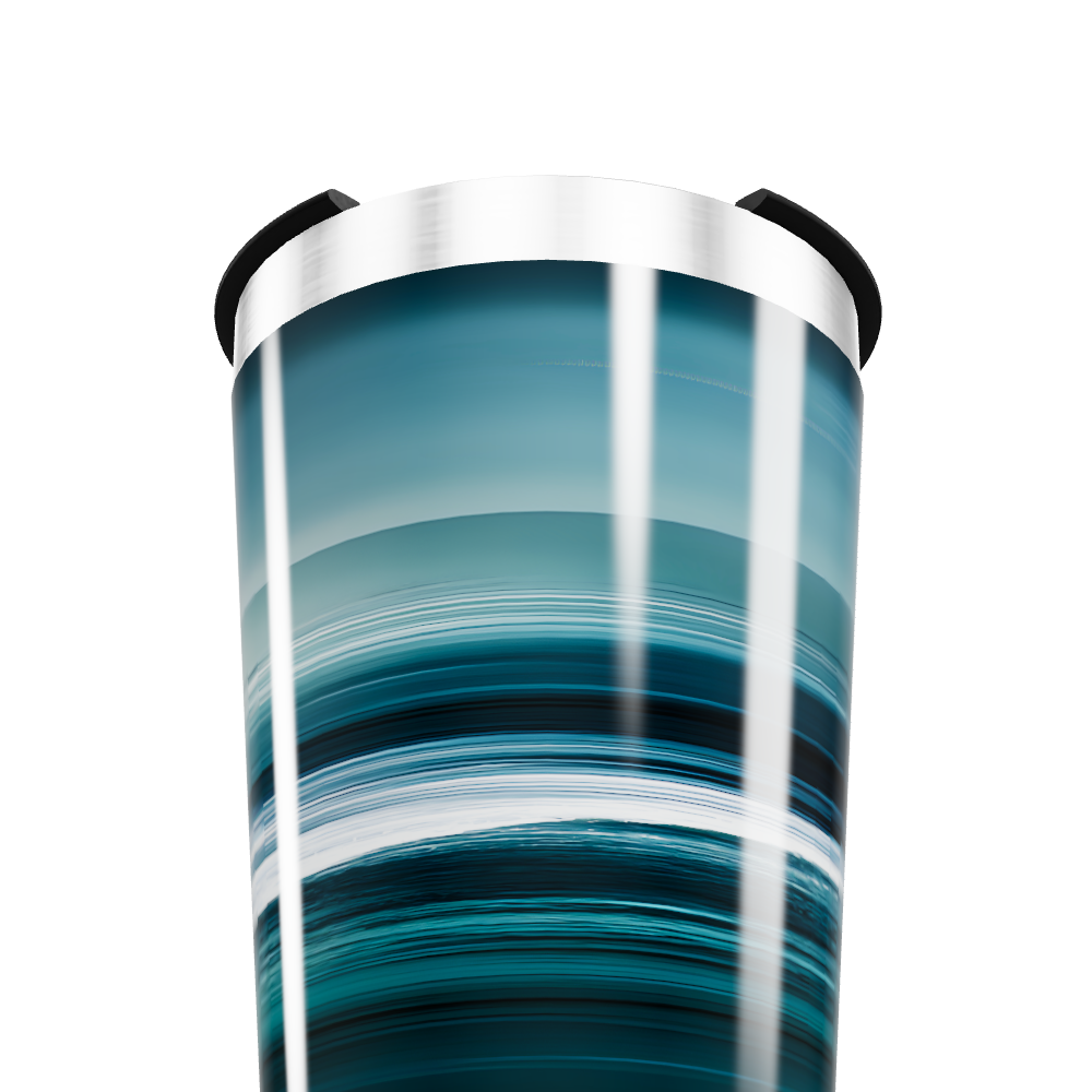 Copo Térmico - Azul com Estampa Ondulada