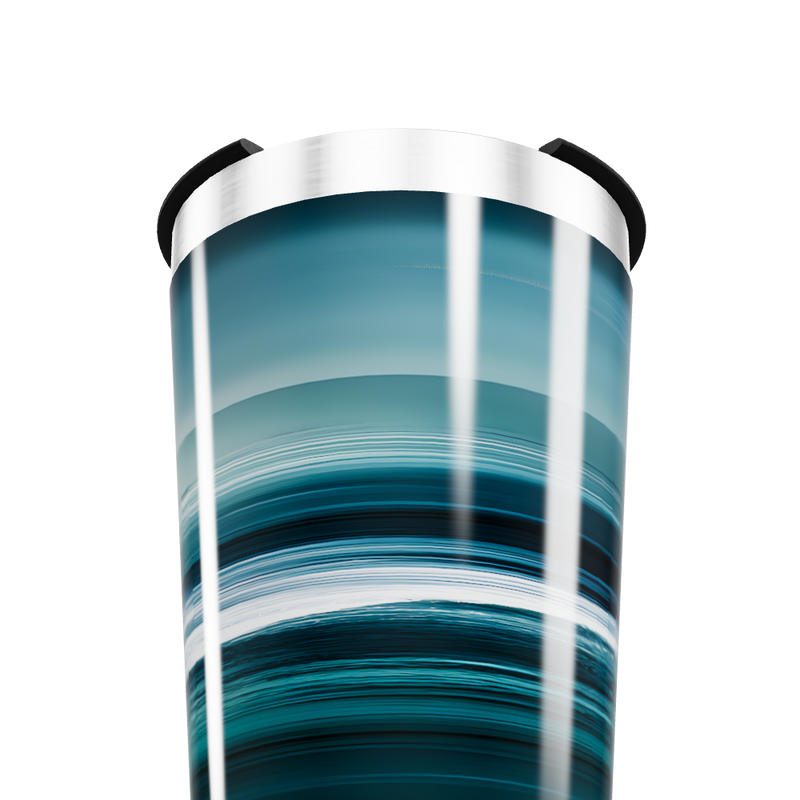 Copo Térmico - Azul com Estampa Ondulada