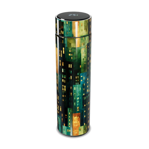 Garrafa Térmica Touch - Estampa Urbana Colorida