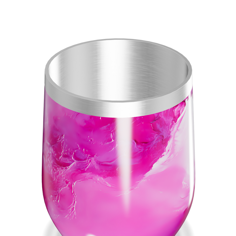 Copo Térmico Slim - Rosa Marmorizado Inox