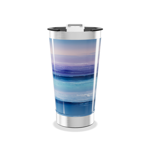 Copo Térmico - Estampa Azul e Roxa