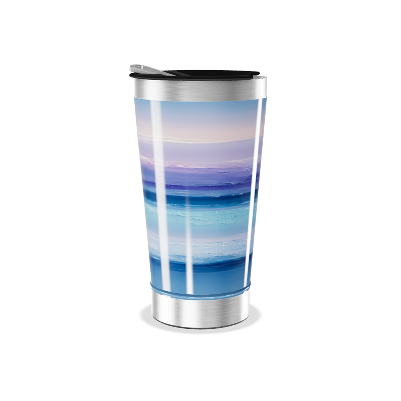 Copo Térmico - Estampa Azul e Roxa