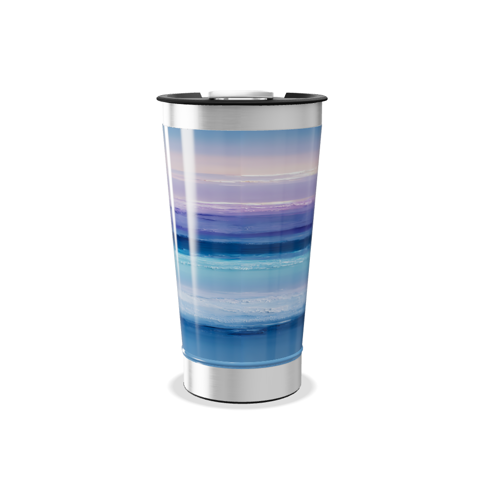 Copo Térmico - Estampa Azul e Roxa