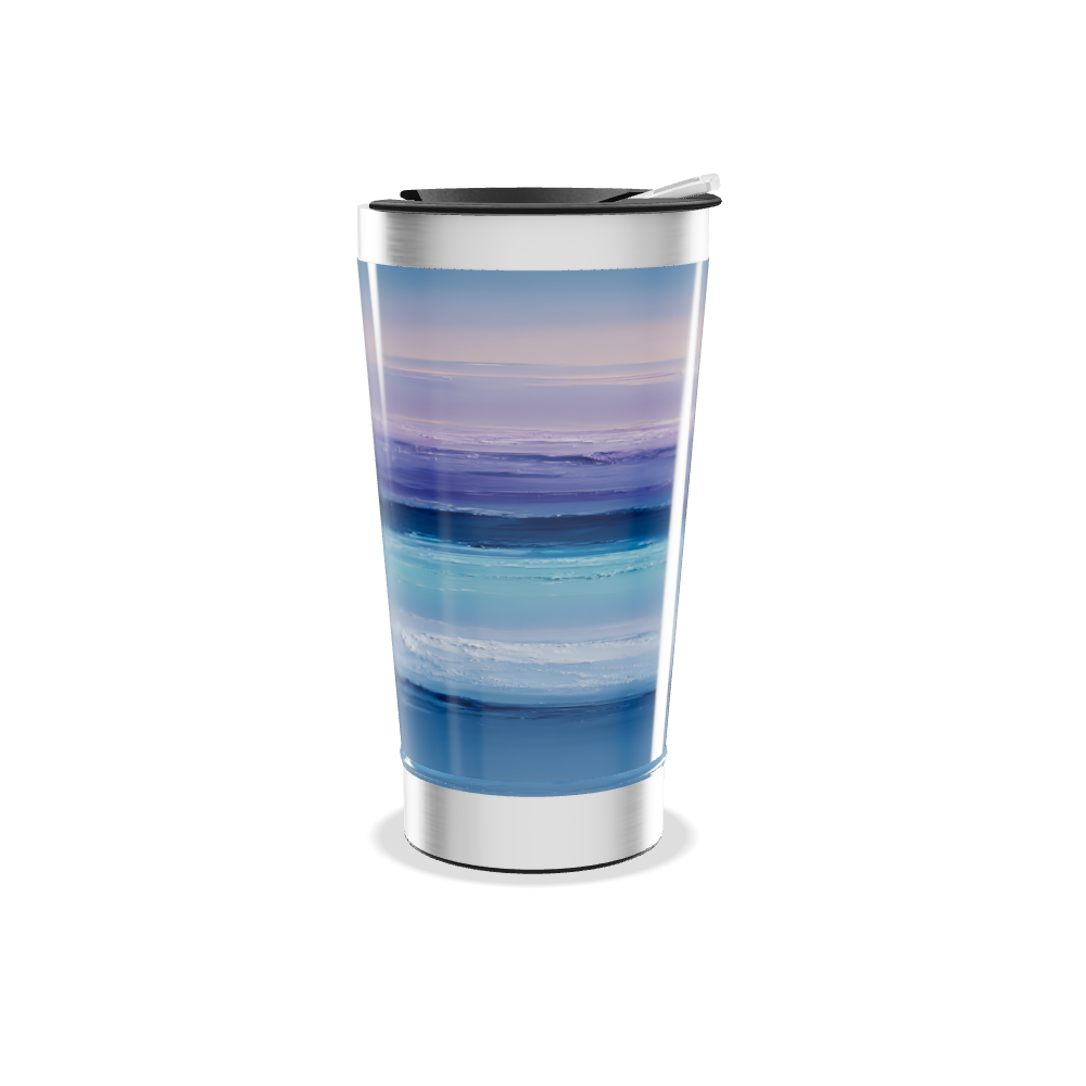 Copo Térmico - Estampa Azul e Roxa