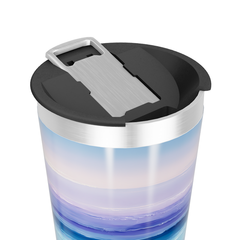 Copo Térmico - Estampa Azul e Roxa